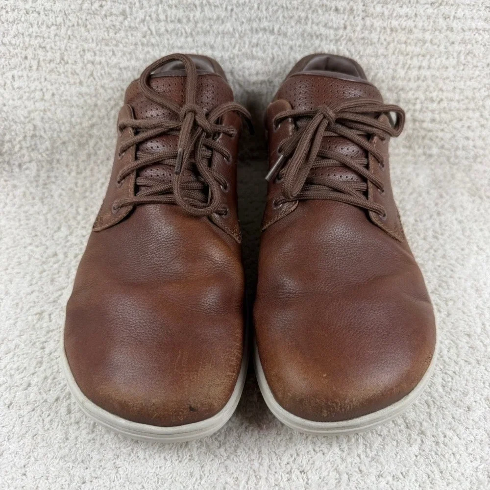Lems Nine2Five V2 Mens 13 Barefoot Leather Shoes Coffee Cream Brown Minimalist